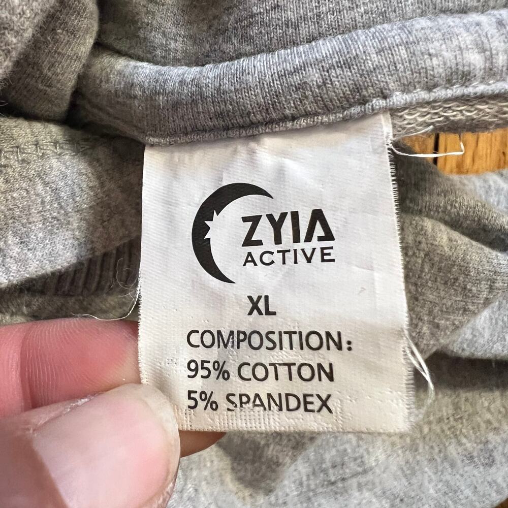 Zyia Active Combo Quilted Hoodie Sweatshirt Womens XL Gray Shirt Sweatshirt - Picture 6 of 6